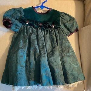 GOOD Lad party dress perfect for the winter ahead. Velvet yoke, Lacy petticoat